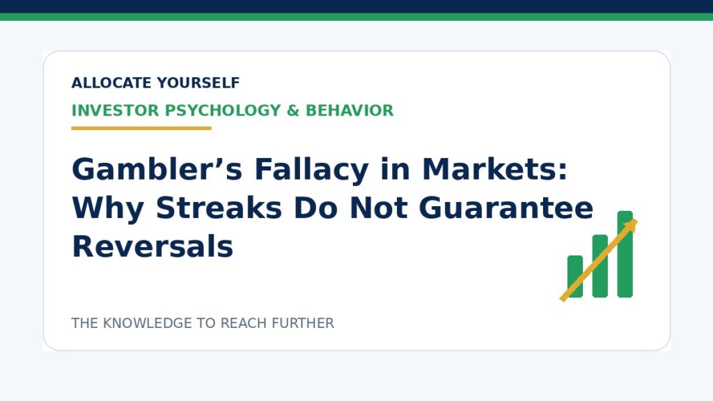 Gambler’s Fallacy in Markets: Why Streaks Do Not Guarantee Reversals — Allocate Yourself investment education