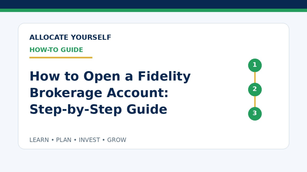 How to Open a Fidelity Brokerage Account: Step-by-Step Guide — Allocate Yourself How-To Guide
