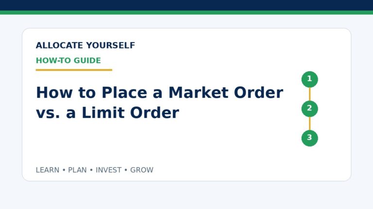 How to Place a Market Order vs. a Limit Order — Allocate Yourself How-To Guide