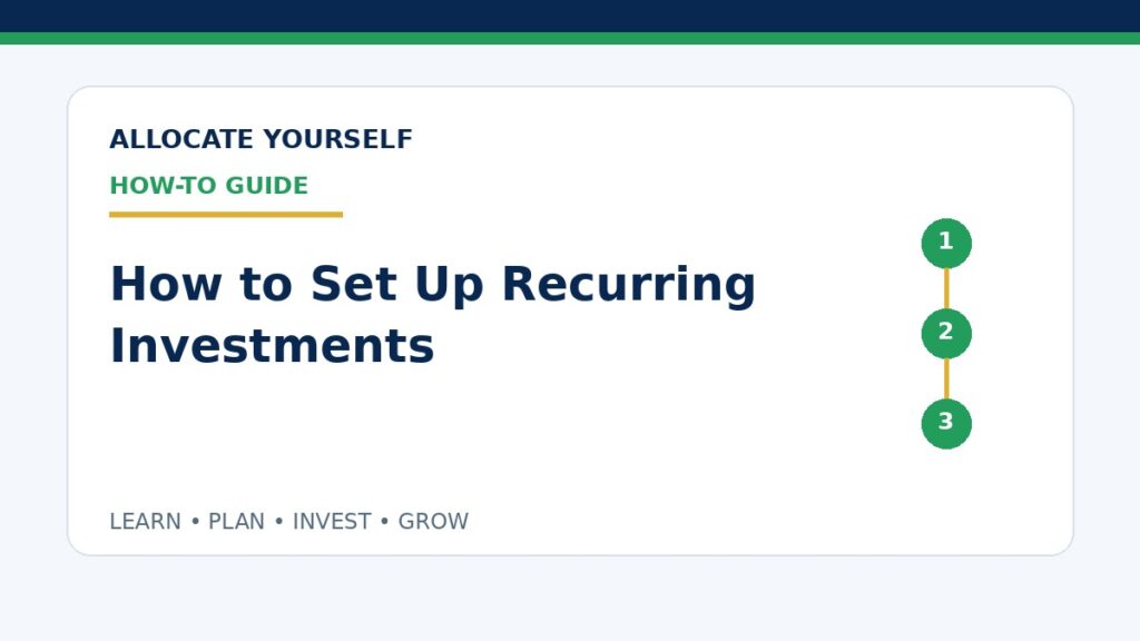 How to Set Up Recurring Investments — Allocate Yourself How-To Guide