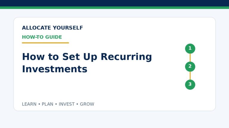 How to Set Up Recurring Investments — Allocate Yourself How-To Guide