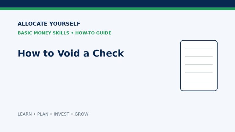 How to Void a Check — Allocate Yourself Basic Money Skills Guide