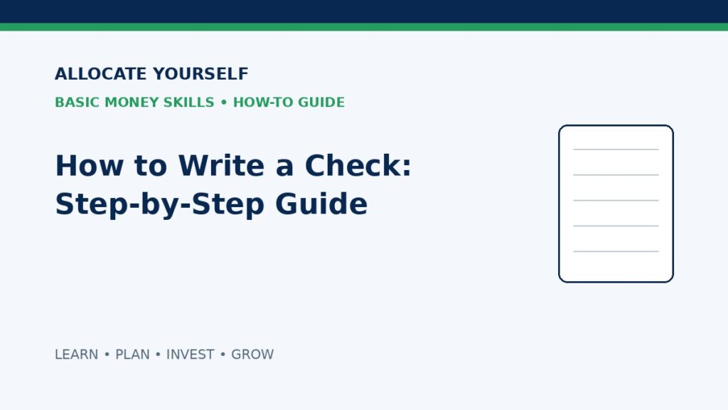 How to Write a Check: Step-by-Step Guide — Allocate Yourself Basic Money Skills Guide
