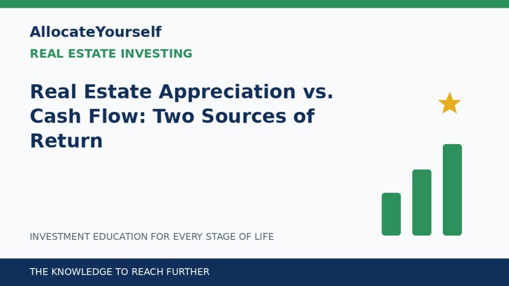 Real Estate Appreciation vs. Cash Flow: Two Sources of Return — Allocate Yourself investment education